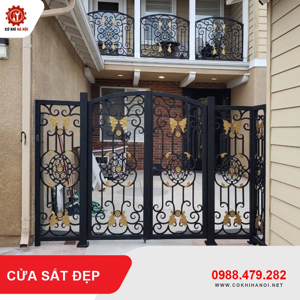 Thiết kế, gia công làm cửa sắt đẹp giá chỉ từ 750.000 VNĐ/m2