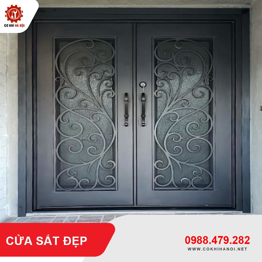 Thiết kế, gia công làm cửa sắt đẹp giá chỉ từ 750.000 VNĐ/m2
