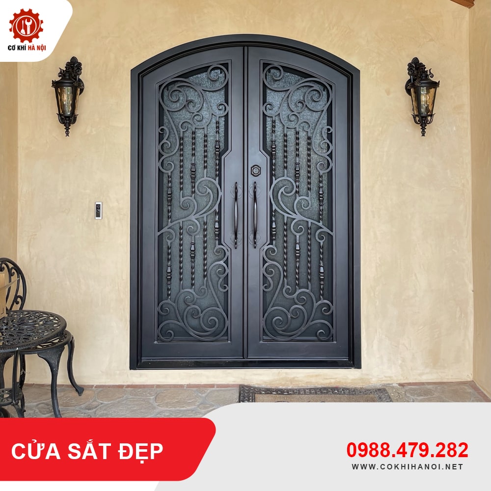 Thiết kế, gia công làm cửa sắt đẹp giá chỉ từ 750.000 VNĐ/m2