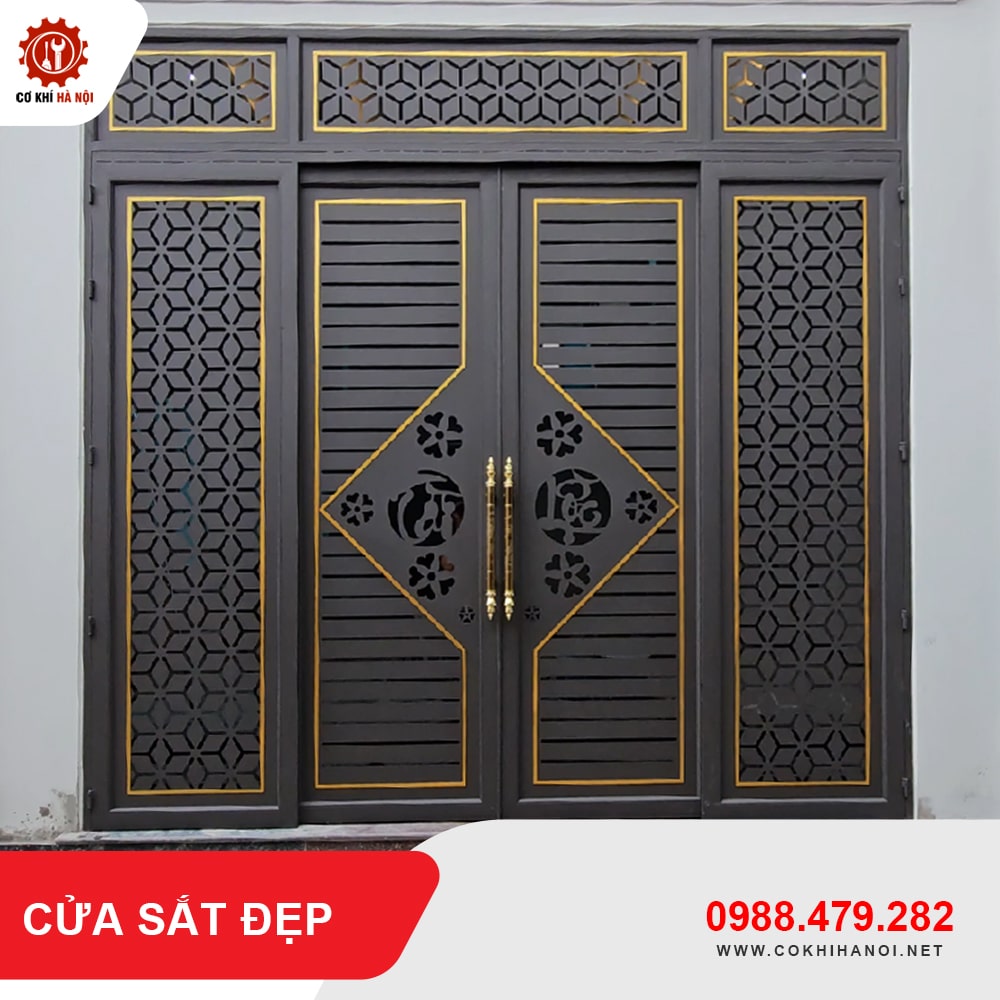 Thiết kế, gia công làm cửa sắt đẹp giá chỉ từ 750.000 VNĐ/m2