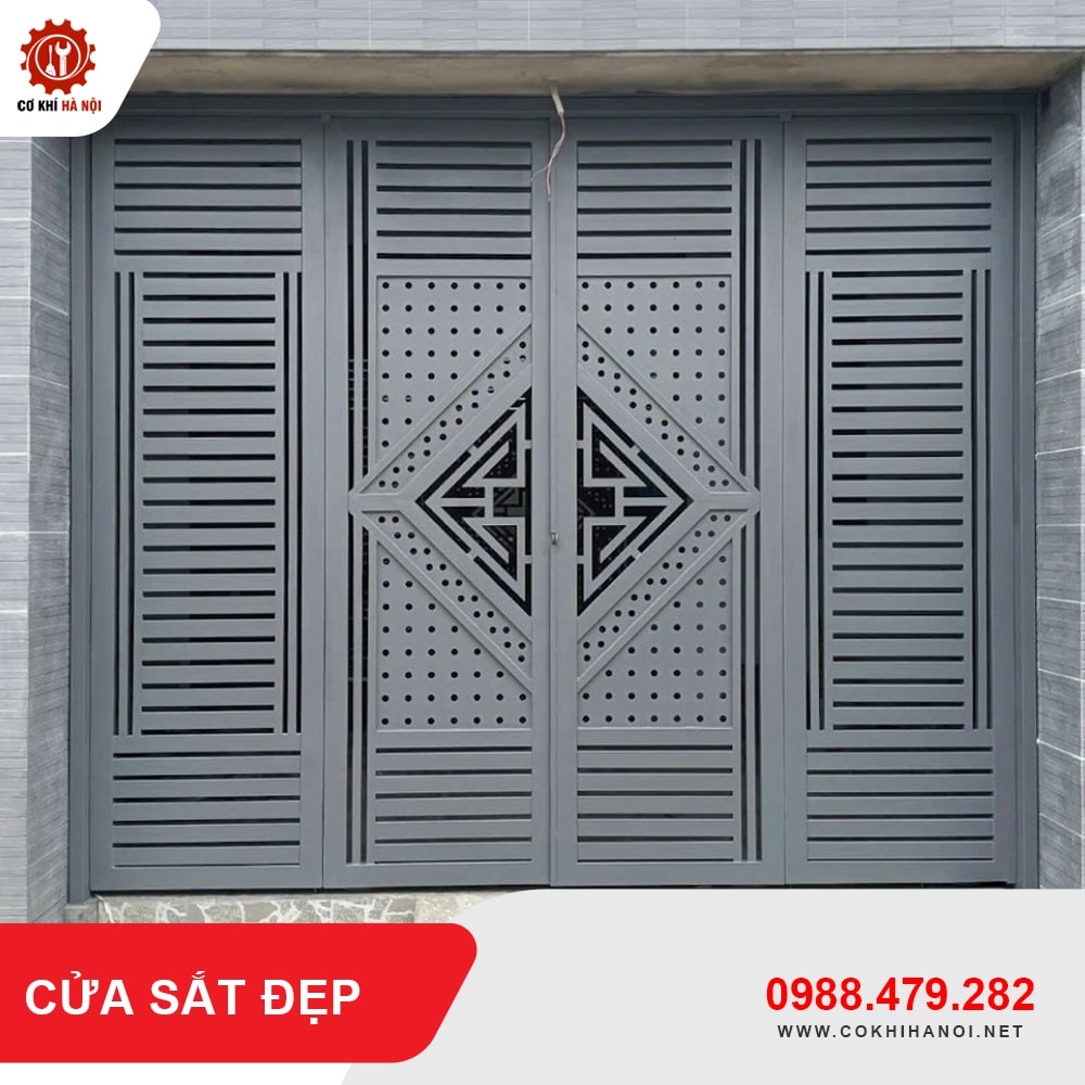 Thiết kế, gia công làm cửa sắt đẹp giá chỉ từ 750.000 VNĐ/m2