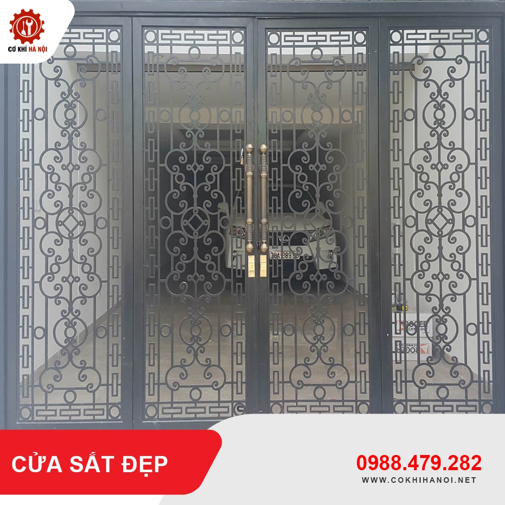 Thiết kế, gia công làm cửa sắt đẹp giá chỉ từ 750.000 VNĐ/m2