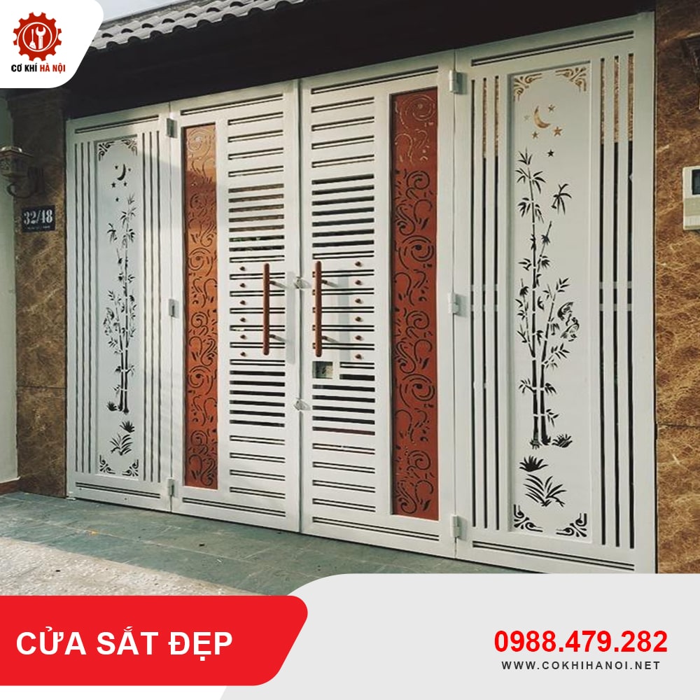 Thiết kế, gia công làm cửa sắt đẹp giá chỉ từ 750.000 VNĐ/m2
