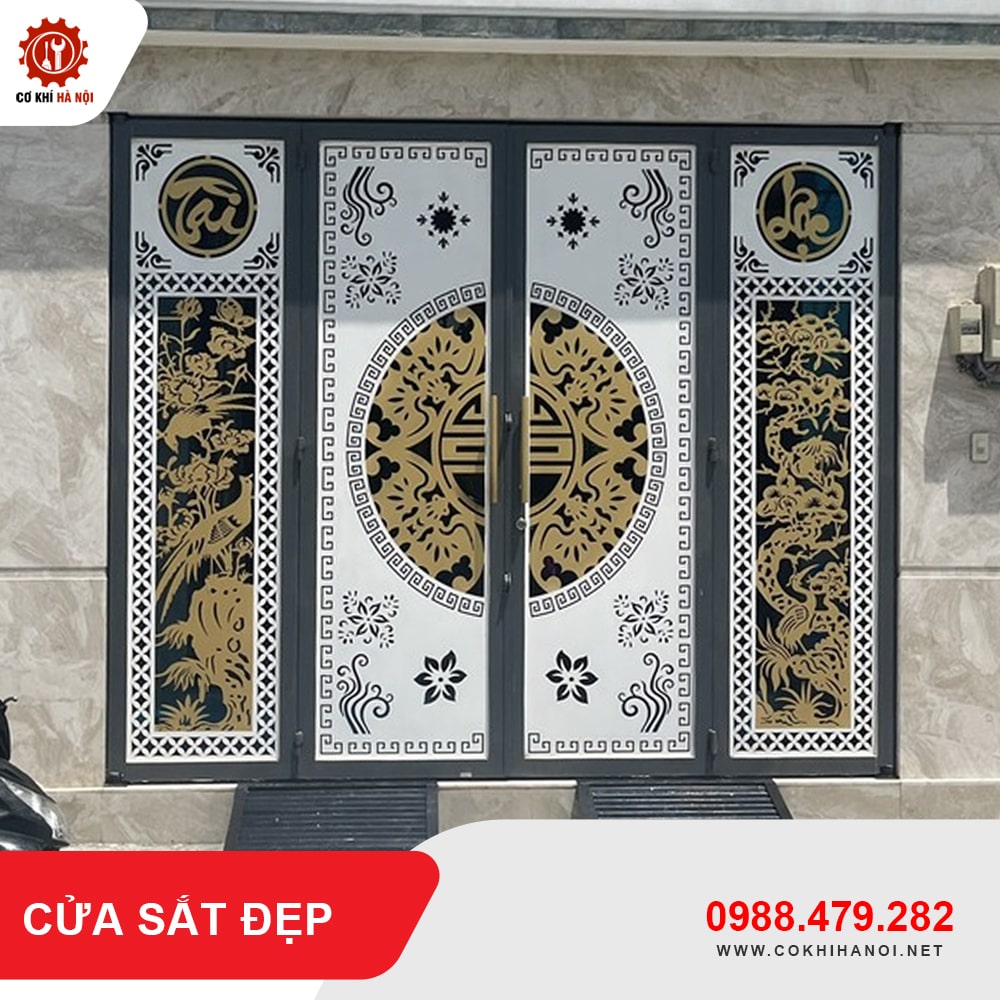 Thiết kế, gia công làm cửa sắt đẹp giá chỉ từ 750.000 VNĐ/m2