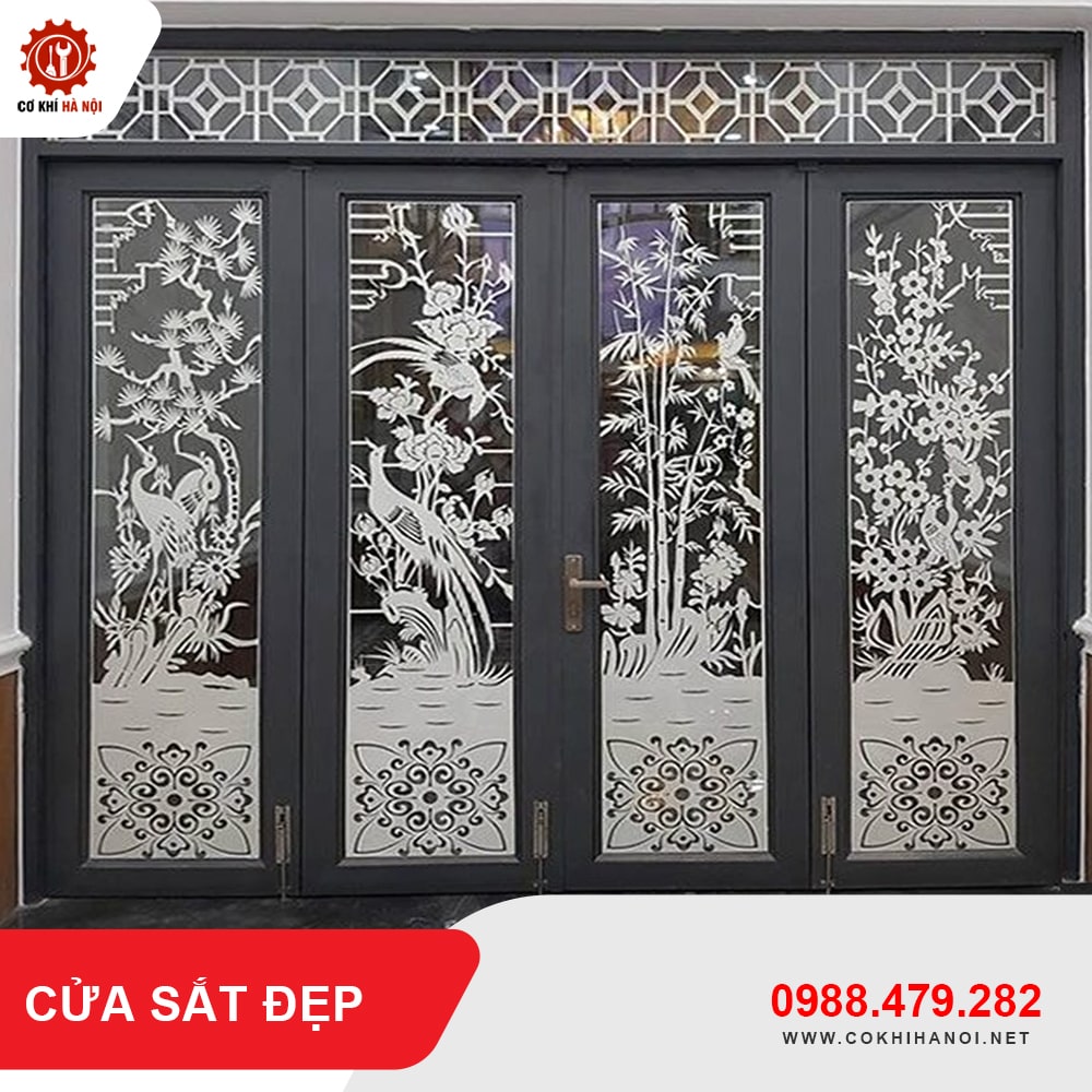 Thiết kế, gia công làm cửa sắt đẹp giá chỉ từ 750.000 VNĐ/m2