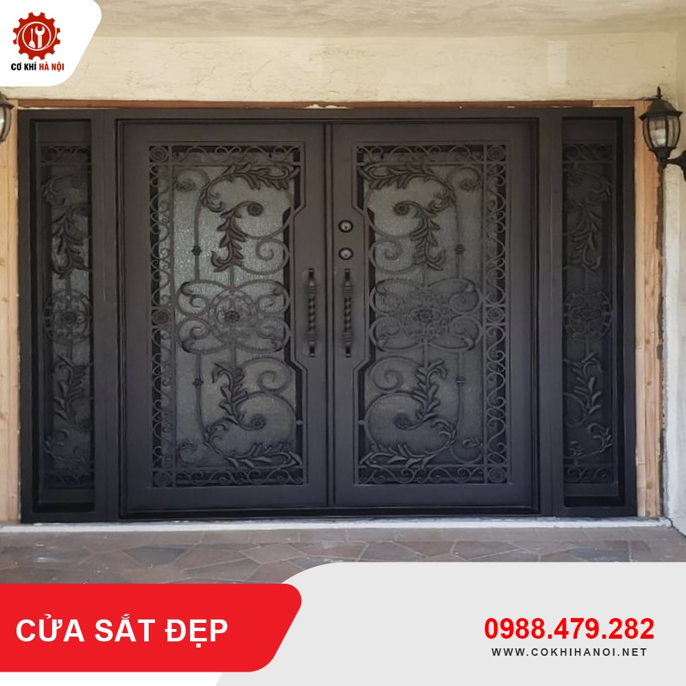 Thiết kế, gia công làm cửa sắt đẹp giá chỉ từ 750.000 VNĐ/m2