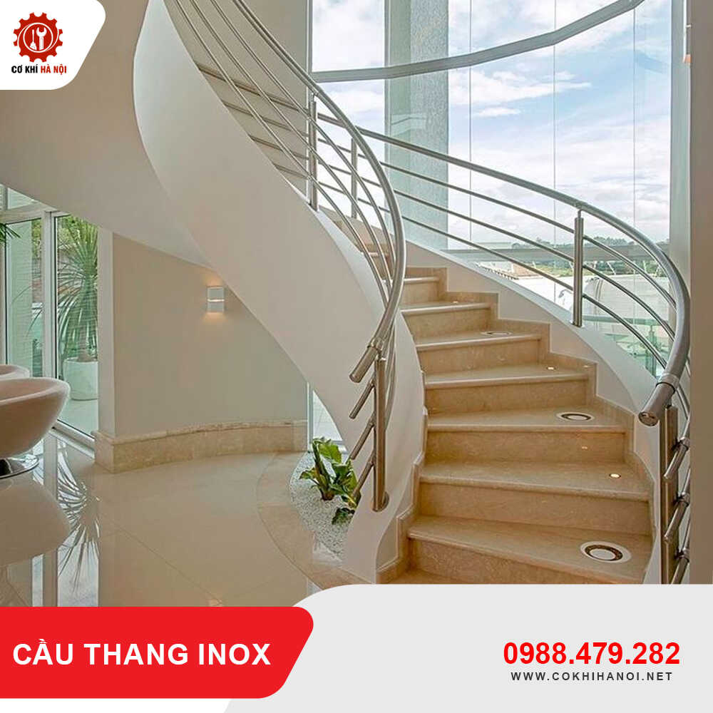 Báo giá thi công, làm cầu thang inox đẹp, giá tốt mới 2025