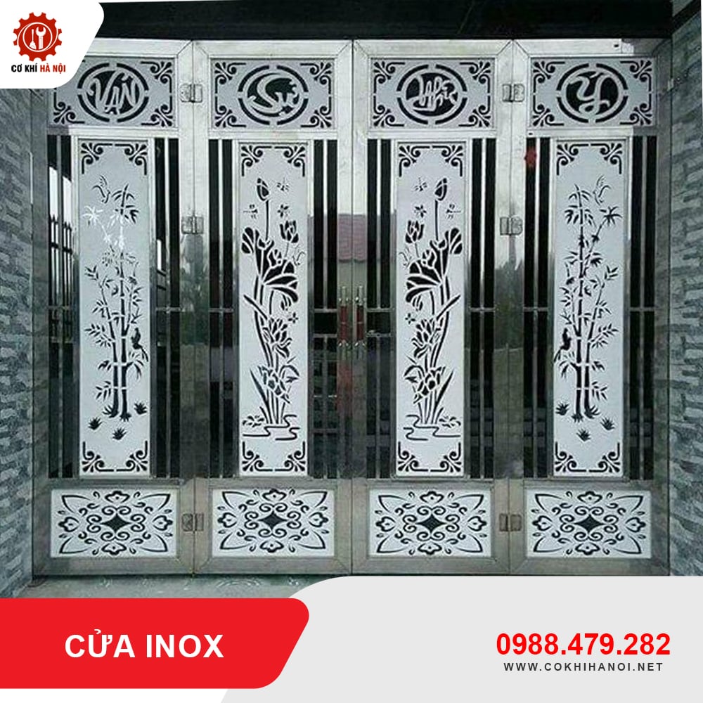 Báo giá thi công, làm cửa inox cao cấp, bền đẹp, chất lượng tốt