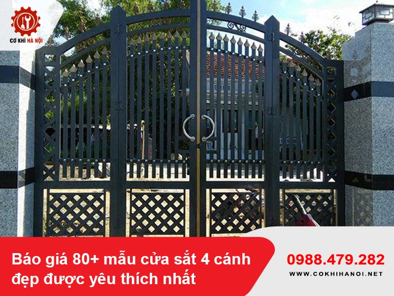 Báo giá 80+ mẫu cửa sắt 4 cánh đẹp được yêu thích nhất 2025