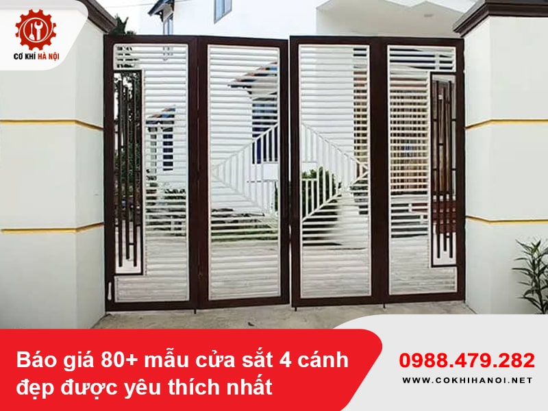 Báo giá 80+ mẫu cửa sắt 4 cánh đẹp được yêu thích nhất 2025
