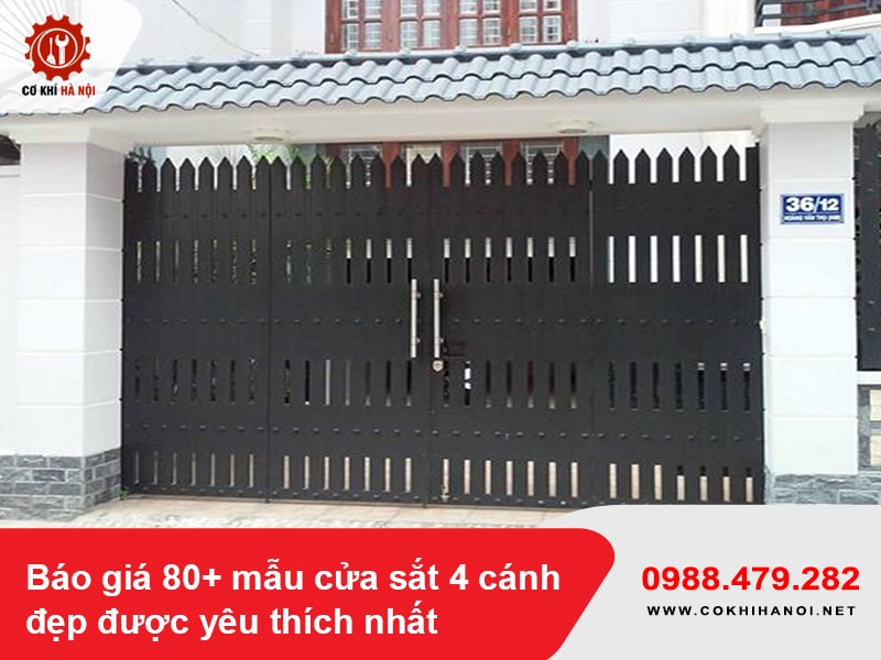 Báo giá 80+ mẫu cửa sắt 4 cánh đẹp được yêu thích nhất 2025