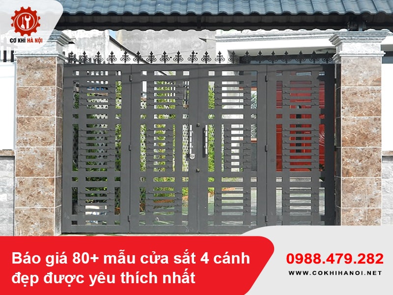 Báo giá 80+ mẫu cửa sắt 4 cánh đẹp được yêu thích nhất 2025