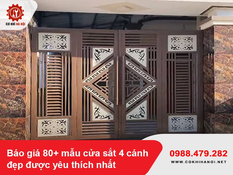 Báo giá 80+ mẫu cửa sắt 4 cánh đẹp được yêu thích nhất 2025
