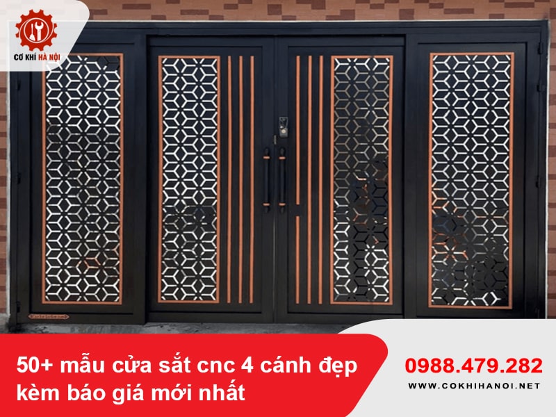 50+ mẫu cửa sắt cnc 4 cánh đẹp kèm báo giá mới nhất