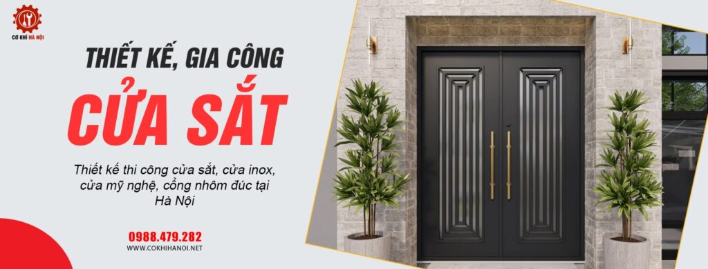 Thiết kế gia công cửa sắt, cửa inox tại Hà Nội