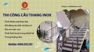 Báo giá thi công, làm cầu thang inox đẹp, giá tốt mới 2025