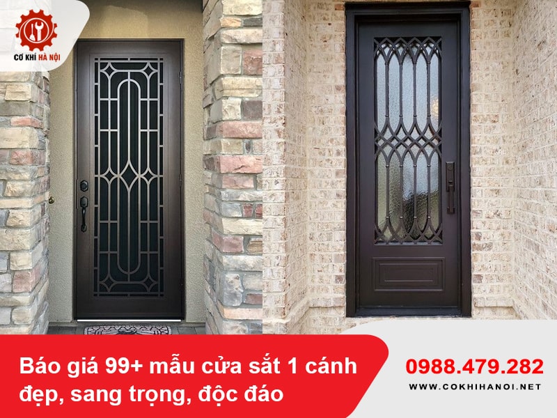 Báo giá 99+ mẫu cửa sắt 1 cánh đẹp, sang trọng, độc đáo 2025