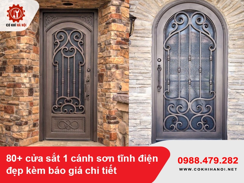 80+ cửa sắt 1 cánh sơn tĩnh điện đẹp kèm báo giá chi tiết