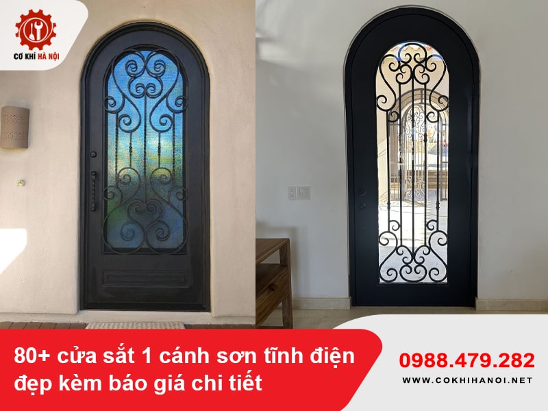 80+ cửa sắt 1 cánh sơn tĩnh điện đẹp kèm báo giá chi tiết