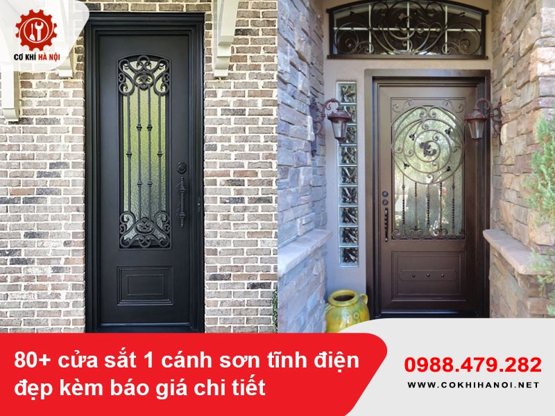 80+ cửa sắt 1 cánh sơn tĩnh điện đẹp kèm báo giá chi tiết