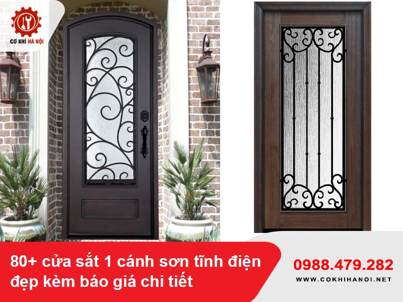 80+ cửa sắt 1 cánh sơn tĩnh điện đẹp kèm báo giá chi tiết