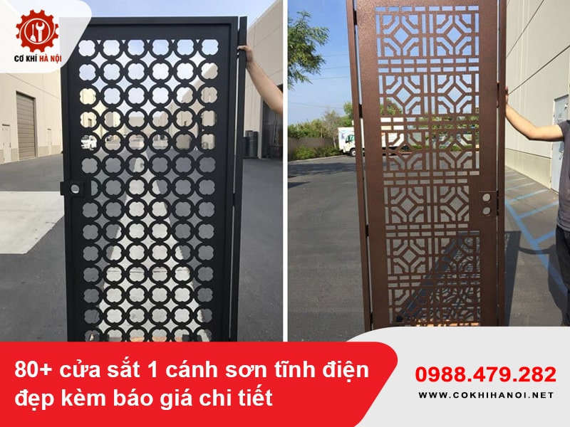 80+ cửa sắt 1 cánh sơn tĩnh điện đẹp kèm báo giá chi tiết
