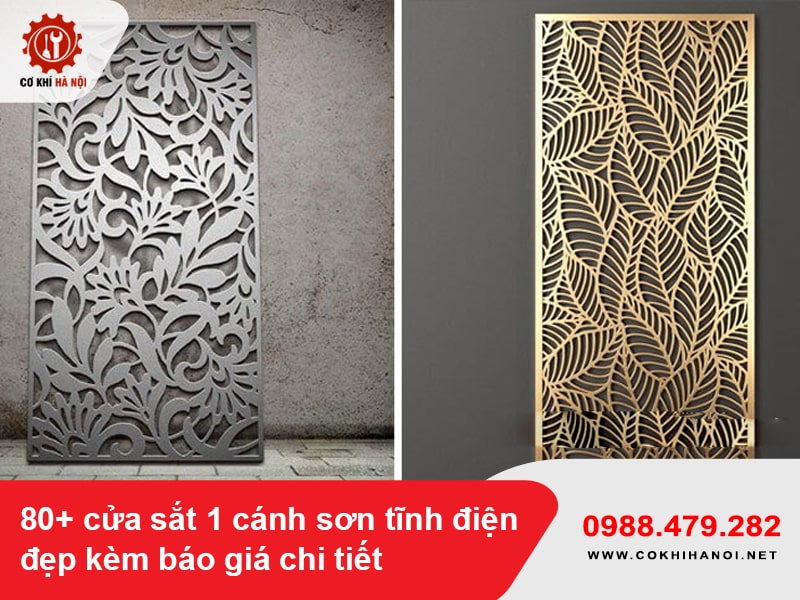 80+ cửa sắt 1 cánh sơn tĩnh điện đẹp kèm báo giá chi tiết