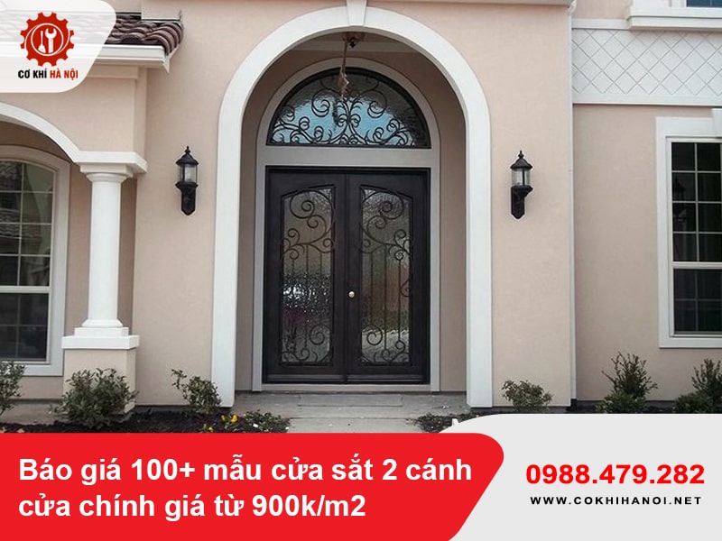 Báo giá 100+ mẫu cửa sắt 2 cánh cửa chính giá từ 900k/m2