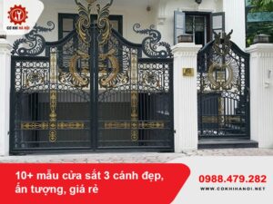 10+ mẫu cửa sắt 3 cánh đẹp, ấn tượng, giá rẻ 2025