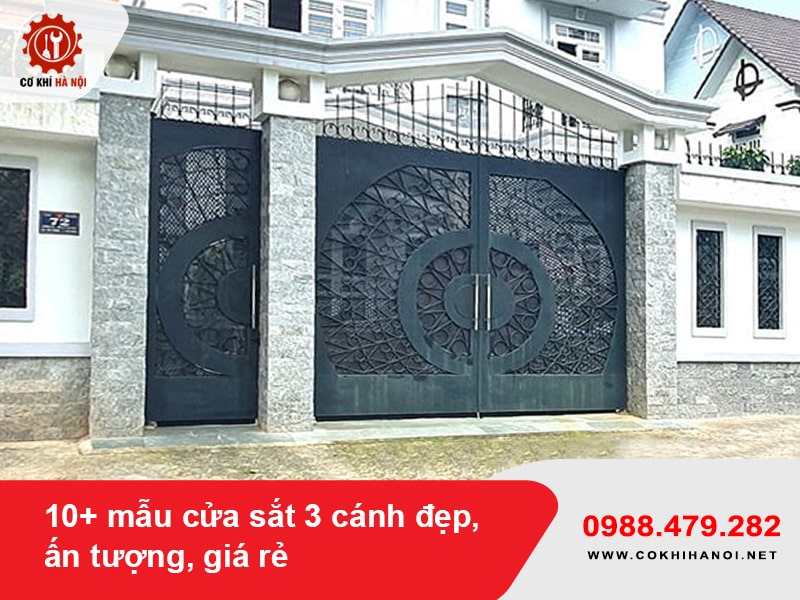 10+ mẫu cửa sắt 3 cánh đẹp, ấn tượng, giá rẻ 2025