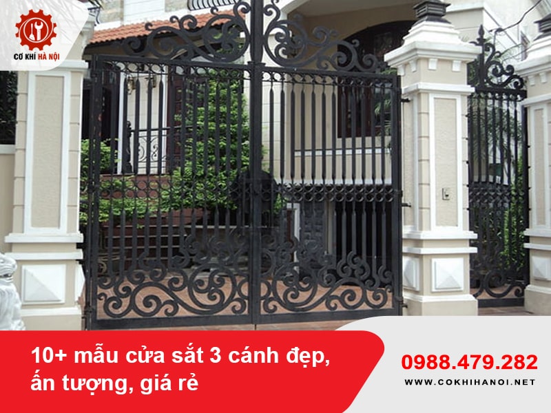 10+ mẫu cửa sắt 3 cánh đẹp, ấn tượng, giá rẻ 2025
