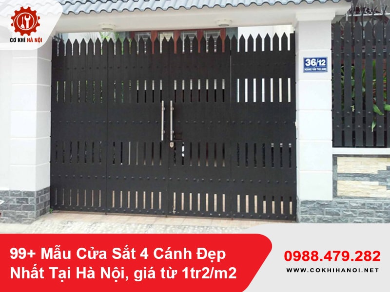 99+ Mẫu Cửa Sắt 4 Cánh Đẹp Nhất Tại Hà Nội, giá từ 1tr2/m2