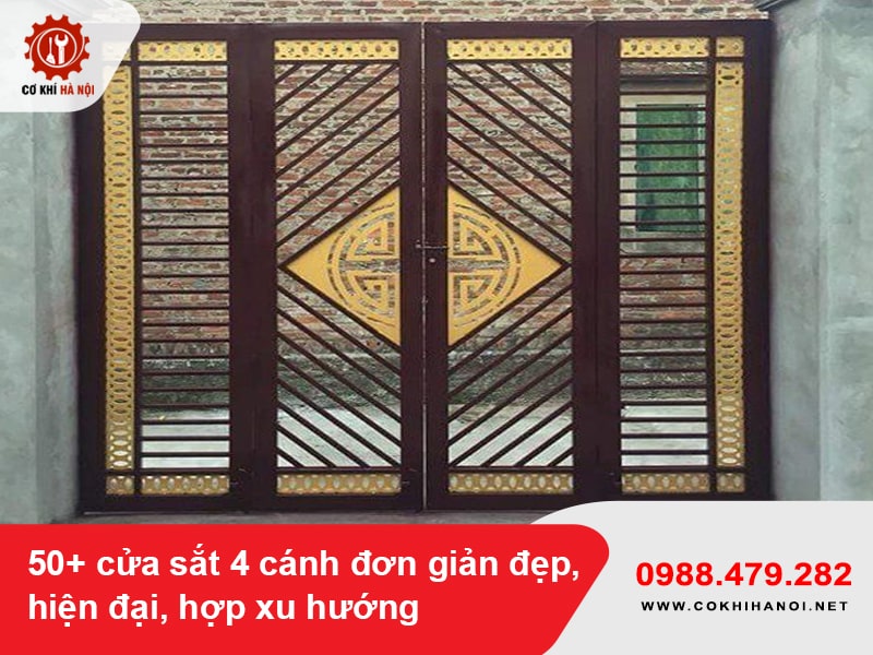 50+ cửa sắt 4 cánh đơn giản đẹp, hiện đại, hợp xu hướng