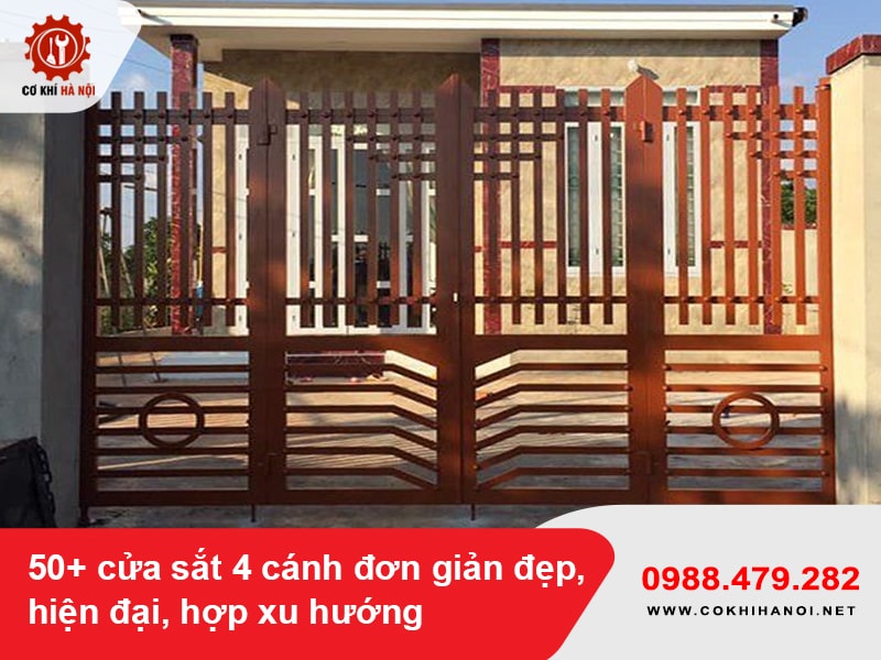 50+ cửa sắt 4 cánh đơn giản đẹp, hiện đại, hợp xu hướng