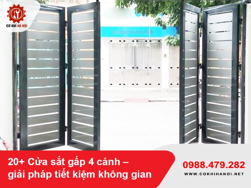 20+ Cửa sắt gấp 4 cánh – giải pháp tiết kiệm không gian