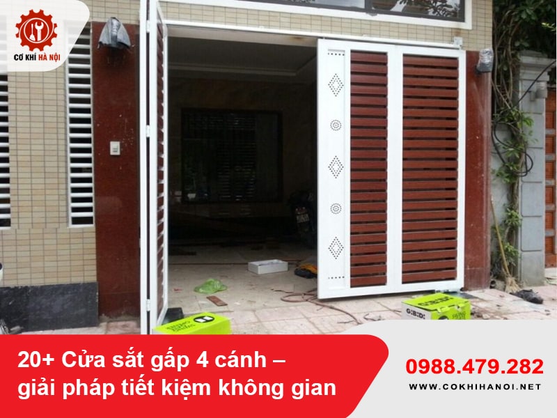 20+ Cửa sắt gấp 4 cánh – giải pháp tiết kiệm không gian