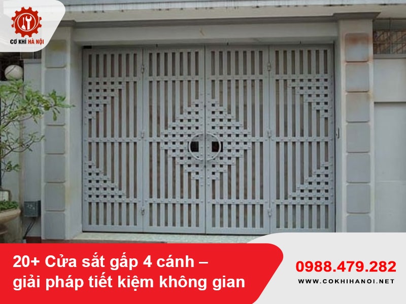 20+ Cửa sắt gấp 4 cánh – giải pháp tiết kiệm không gian
