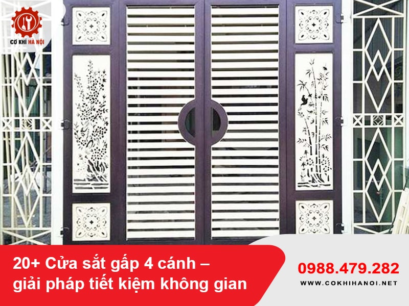 20+ Cửa sắt gấp 4 cánh – giải pháp tiết kiệm không gian