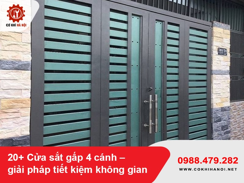 20+ Cửa sắt gấp 4 cánh – giải pháp tiết kiệm không gian