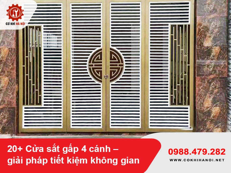 20+ Cửa sắt gấp 4 cánh – giải pháp tiết kiệm không gian