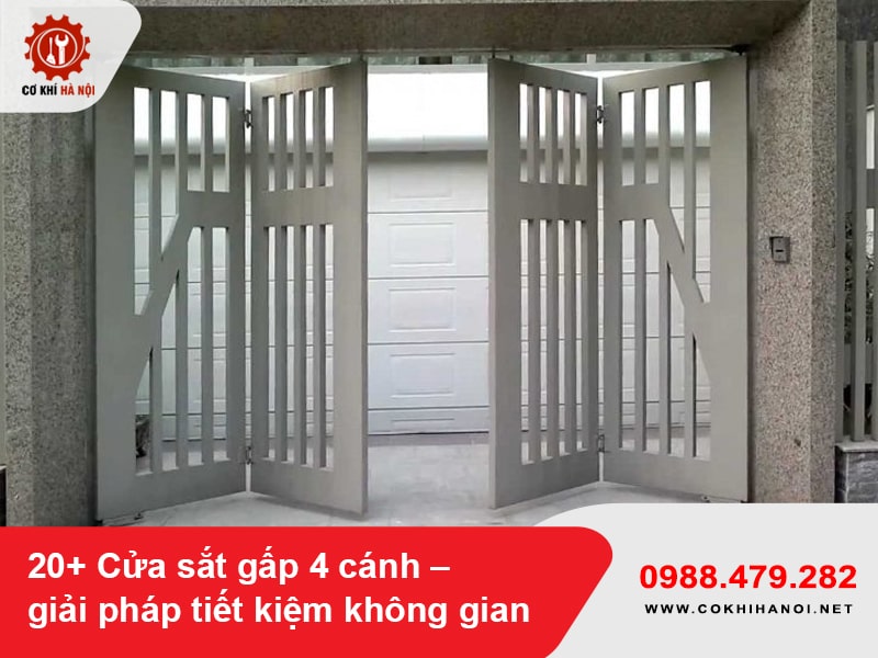 20+ Cửa sắt gấp 4 cánh – giải pháp tiết kiệm không gian
