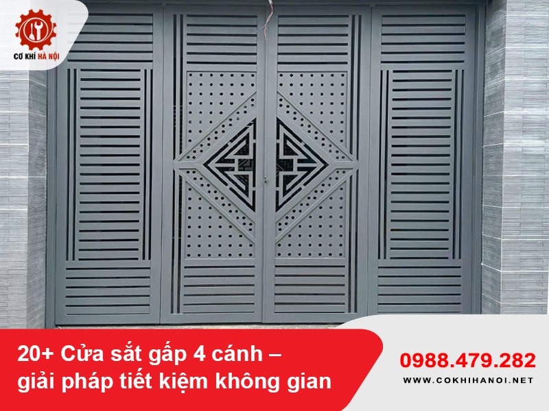 20+ Cửa sắt gấp 4 cánh – giải pháp tiết kiệm không gian