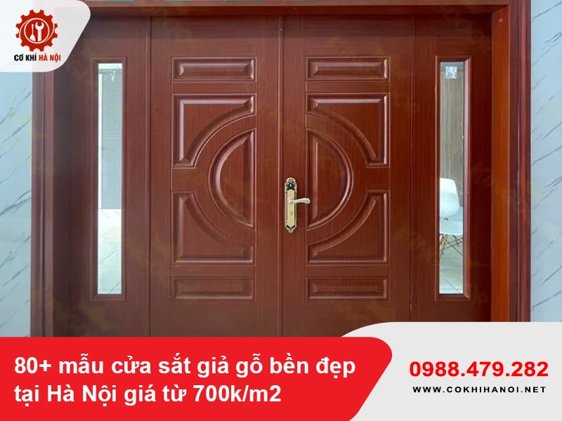 80+ mẫu cửa sắt giả gỗ bền đẹp tại Hà Nội giá từ 700k/m2