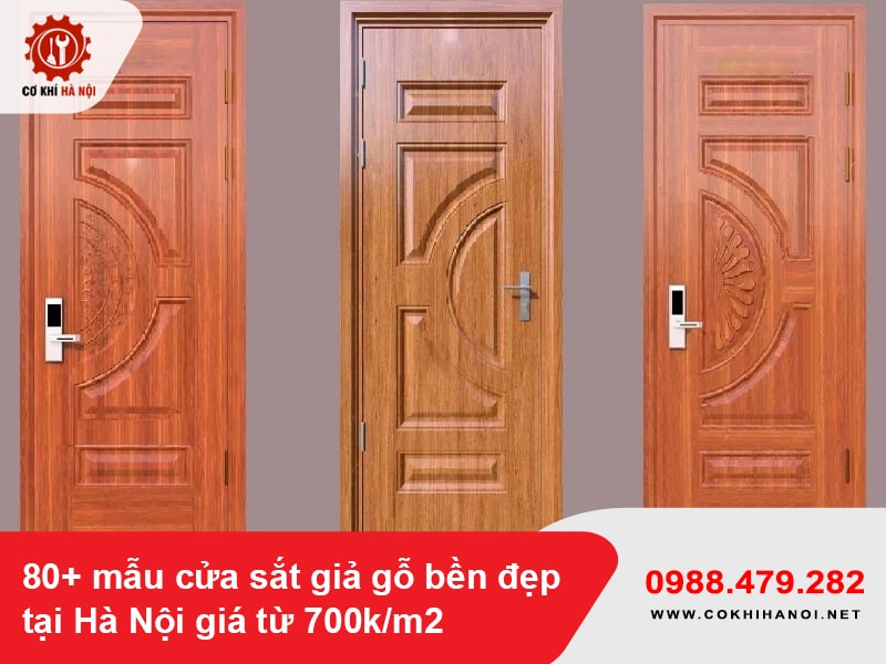 80+ mẫu cửa sắt giả gỗ bền đẹp tại Hà Nội giá từ 700k/m2