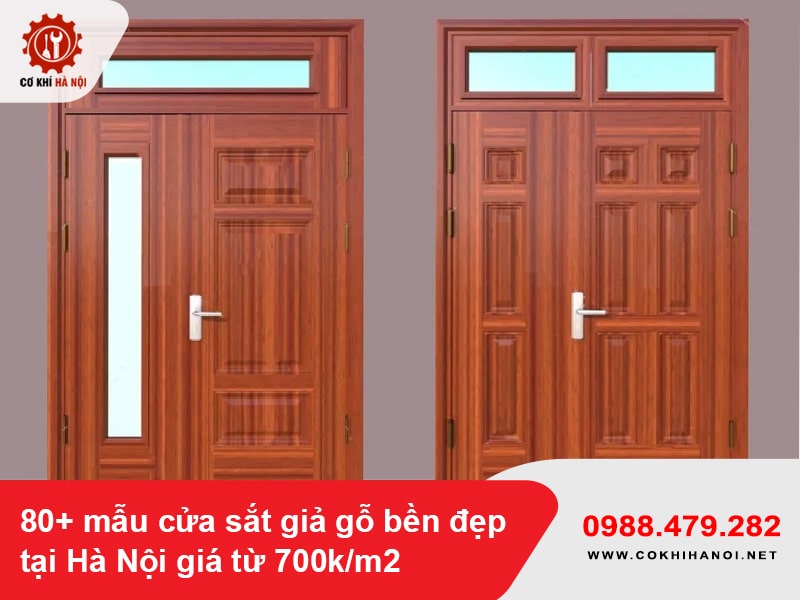 80+ mẫu cửa sắt giả gỗ bền đẹp tại Hà Nội giá từ 700k/m2