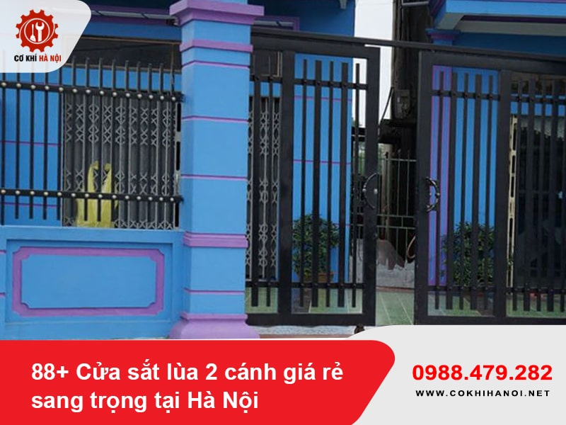 88+ Cửa sắt lùa 2 cánh giá rẻ sang trọng tại Hà Nội