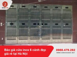 Báo giá cửa inox 6 cánh đẹp giá rẻ tại Hà Nội