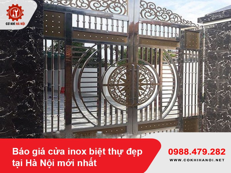 Báo giá cửa inox biệt thự đẹp tại Hà Nội mới nhất 2025