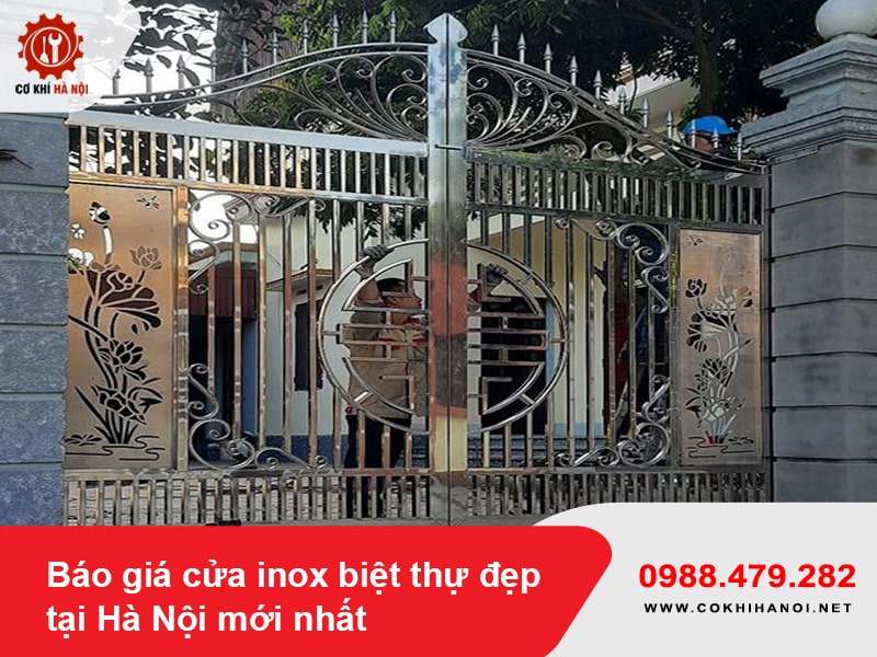 Báo giá cửa inox biệt thự đẹp tại Hà Nội mới nhất 2025