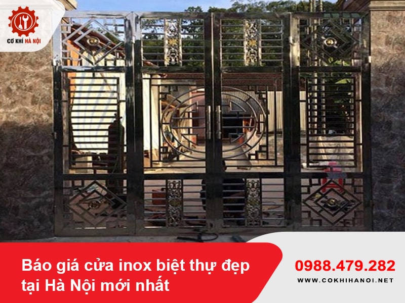 Báo giá cửa inox biệt thự đẹp tại Hà Nội mới nhất 2025